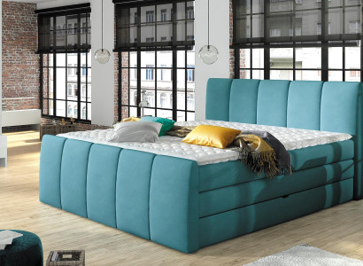 BOXSPRINGBETT DESIGN Bed TOPPER SPRING CORE Double bed Upholstered bed with bed base