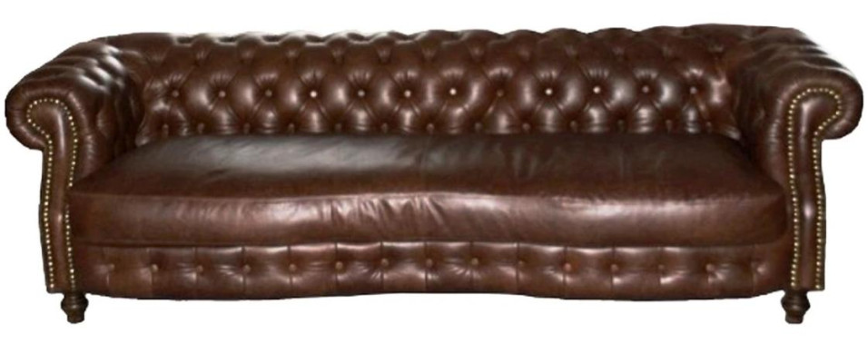 Chesterfield Brown Corner sofa Sofa Couch Upholstery Corner suite Living room