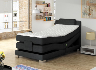BOX SPRING BED DESIGN Bed TOPPER SPRING CORE Upholstered bed 100 x 200 cm ELECTRIC