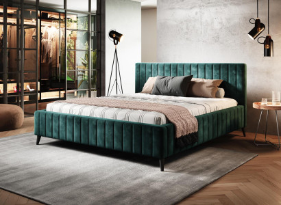 Beds Textile Hotel Luxury Upholstery Bed frame Design Bed Bedroom 180x200