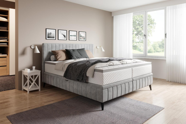 Double Bedroom Wood 180x200 Bed Classic Upholstered bed Luxury box spring bed