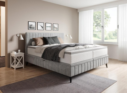 Double Bedroom Wood 180x200 Bed Classic Upholstered bed Luxury box spring bed