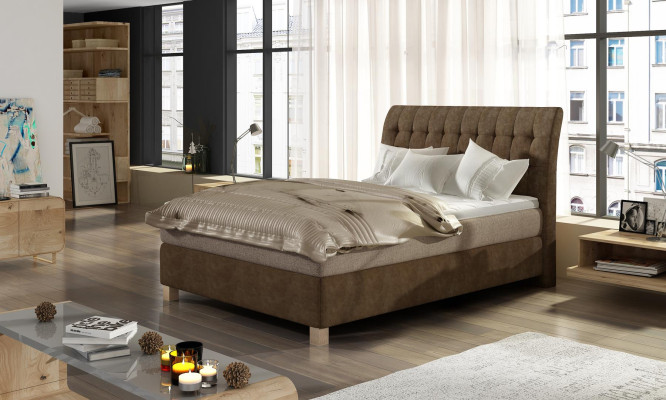 Design Beds 140x200cm Double Bed Furniture Furnishings Bedroom Box Spring Bed