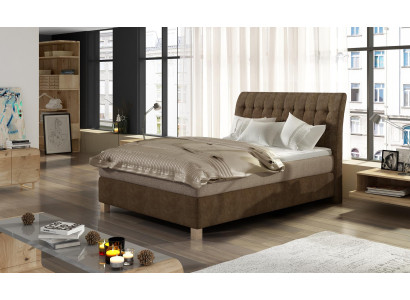 Design Beds 140x200cm Double Bed Furniture Furnishings Bedroom Box Spring Bed