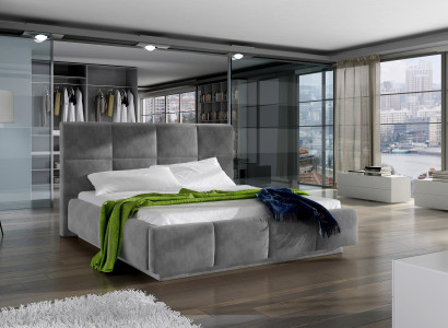 Beds Gray Luxury Hotel 180x200cm Bed Upholstery Design Furniture Double Hotel new