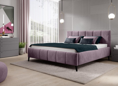 Bed Bedroom Beds 180x200 Upholstered bed Design Double Hotel Furniture Velvet new