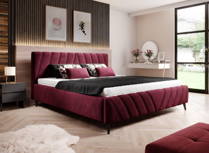 Luxury Bed Design Textile Beds Upholstery Hotel 180x200cm Bedroom Furniture Velvet