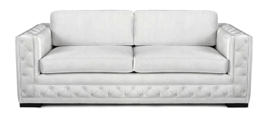 White Chesterfield Modern Design Couches Textile Sofa new Kreative Furniture 3 Seater