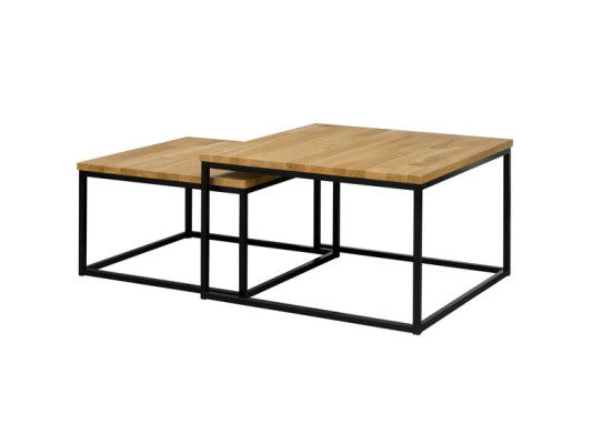 Tables Set 2x Coffee table Coffee table Side table Design Living room Sofa 2-piece