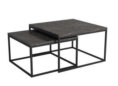Designer Set 2x Coffee table Coffee table Side table Living room table