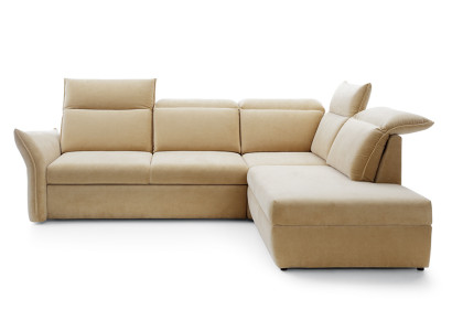 Corner sofa L-shape Beige Corner sofa with sleeping function Suite Living landscape