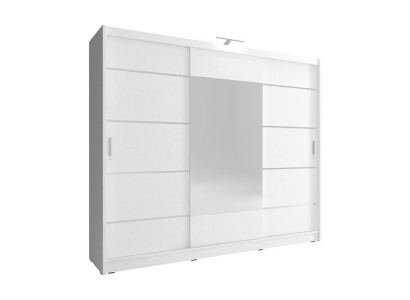 Mirror Wardrobe Bedroom Floating 250cm Clothes Cabinets Sliding Doors