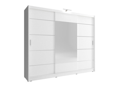 Mirror Wardrobe Bedroom Floating 250cm Clothes Cabinets Sliding Doors