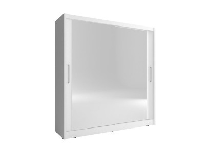 Bedroom Mirror Floating Doors Wardrobe 200cm Clothes Cabinets Sliding Doors