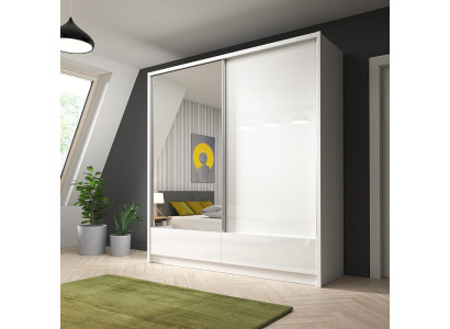 Coat rack storage 200cm Shelf Wardrobe Archive Sliding doors Sliding doors Office