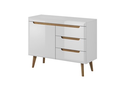 High gloss new Chest of drawers Sideboard Wardrobe Shelf 107cm Cabinets Shelves