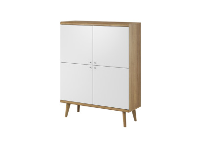 Modern Wood Chest of drawers 107cm XXL Low Boards Living room cupboard