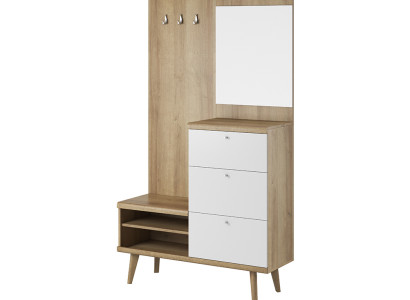 Coat rack wardrobe set hallway wardrobe floorboard set storage