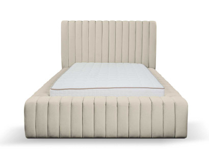 Luxury Bedroom Bed Double bed Wood Upholstery Beds bed frame beige