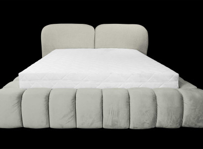 Luxury Bed Frame 180x200 cm Color Gray Headboard Beds Bedroom Furniture