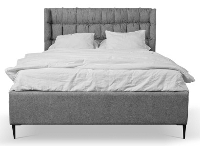 Gray Double bed Classic s Bedroom furniture Design Elegant Fabric Bed