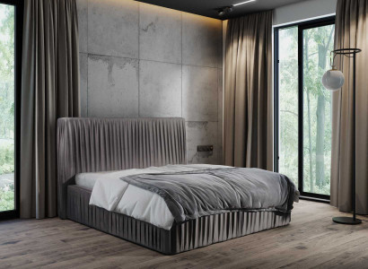 Luxury Bedroom Double Beds Marriage Textile Bed Hotel Frame Furniture