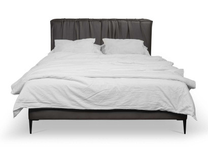 Gray Double bed Upholstery Beds bed base Design Elegant Fabric Bed