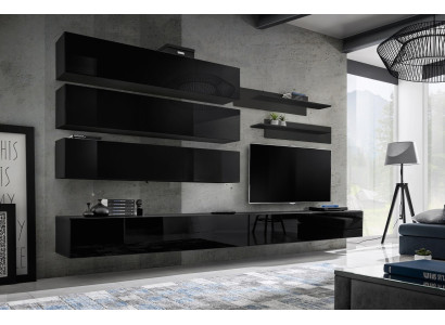 Design wall cabinet Wall unit Living room Wood Furnishings Wall Shelves new