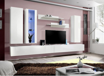 Living room furniture Designer White Wall unit TV Stand Sideboard Modern Wall Cabinet
