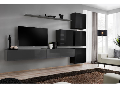 Wall unit set 7 pieces Furnishings luxury TV lowboard modern living room shelf design