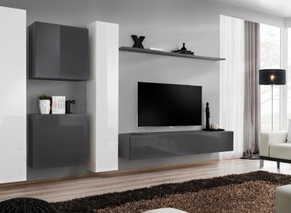 Gray Wall Cabinet Living room Wall Shelf Design Wall Wardrobe Modern Furnishings