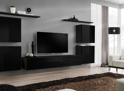 Living room Wall shelf Furnishings Wall unit Luxury Complete Set wall cabinet
