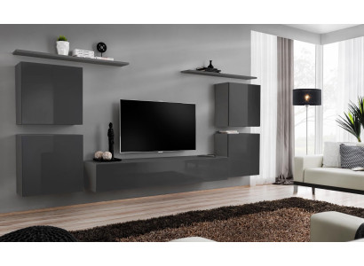 Gray Wall Wall unit Living room Furniture luxury TV stand Wall shelf Wardrobe Shelf new
