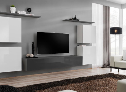 Design Wall unit Luxury Furnishings Complete Wall shelf Wooden furniture wall cabinet