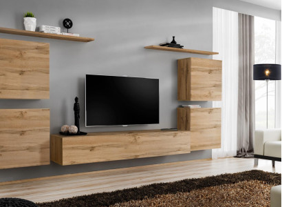 Design wall cabinet Shelf Living room Wood TV stand Wall shelves new wooden furniture