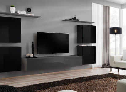 Luxury Set Shelf Wall unit Wooden furniture Complete 4x wall cabinet Living room new