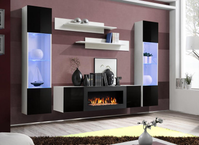 Living room Wall unit TV Lowboard Shelf Luxury Design Set 5 pcs Modern Furniture new