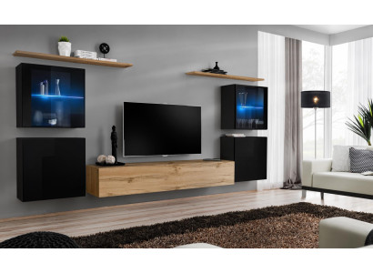 Living room 4x Wall Wardrobe Wall unit TV stand Modern Design Set 7 pieces new