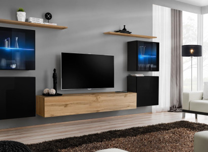 Living room 4x Wall Wardrobe Wall unit TV stand Modern Design Set 7 pieces new