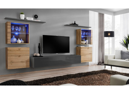 Living room furniture set designer high gloss wall unit living room sideboard complete