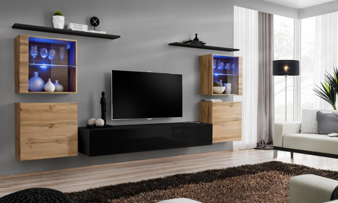 Designer Complete Living room Luxury Wall unit Group Modern Sideboard Furnishings