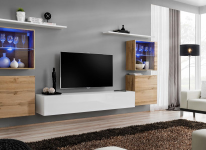 Luxury White Wall unit Living room Designer Group Modern Furniture TV Stand