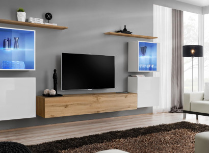 Complete Braun TV lowboard set 4 pieces designer living room furniture wall shelves furniture