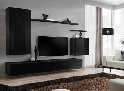 Black Wall unit Living room furniture Design Luxury TV Stand new Furniture