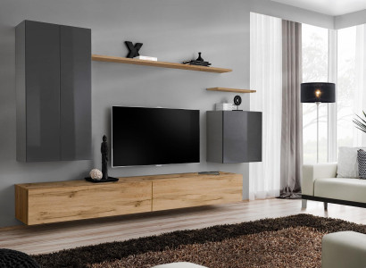 Modern Furniture Luxury Wall unit Living room Furnishings Complete e Set wall cabinet