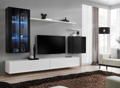 Living room Complete set 7 pieces Living room Furniture Wall unit Wood Furnishings new