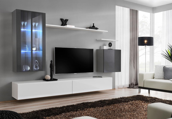 Complete Wall Shelves Living room furniture 3x wall cabinet luxury TV lowboard sideboard