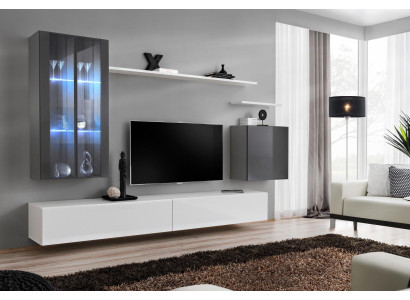 Complete Wall Shelves Living room furniture 3x wall cabinet luxury TV lowboard sideboard