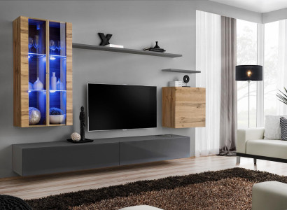 Design Furniture Wall cabinet Wall unit Living room furniture TV lowboard Wooden furniture Sideboard
