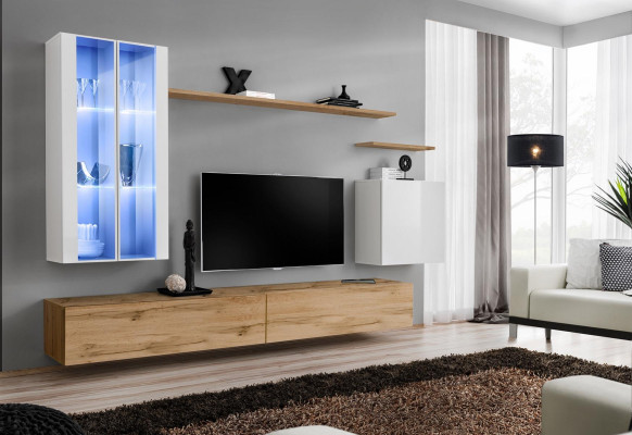 Wooden furniture TV lowboard wall cabinet Living room furniture Complete set style designer